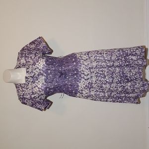 Vintage Purple Floral House Dress